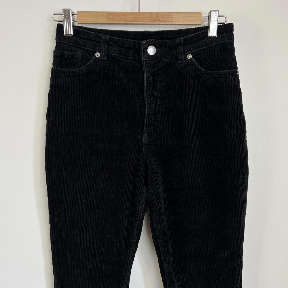 Monki Women's Size 36 EU 6 or 8 US Black Corduroy Ankle Length Pants - Picture 4 of 14